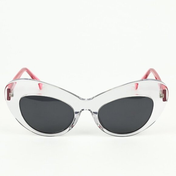 NIB - LUX DE VILLE - Clear Crystal w/ Pink Acetate Frame  - AVA Sunglasses main image 4